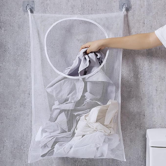Hanging Laundry Hamper Bag, 2 Pack Over The Door Hanging Laundry Bag, 30 x 20