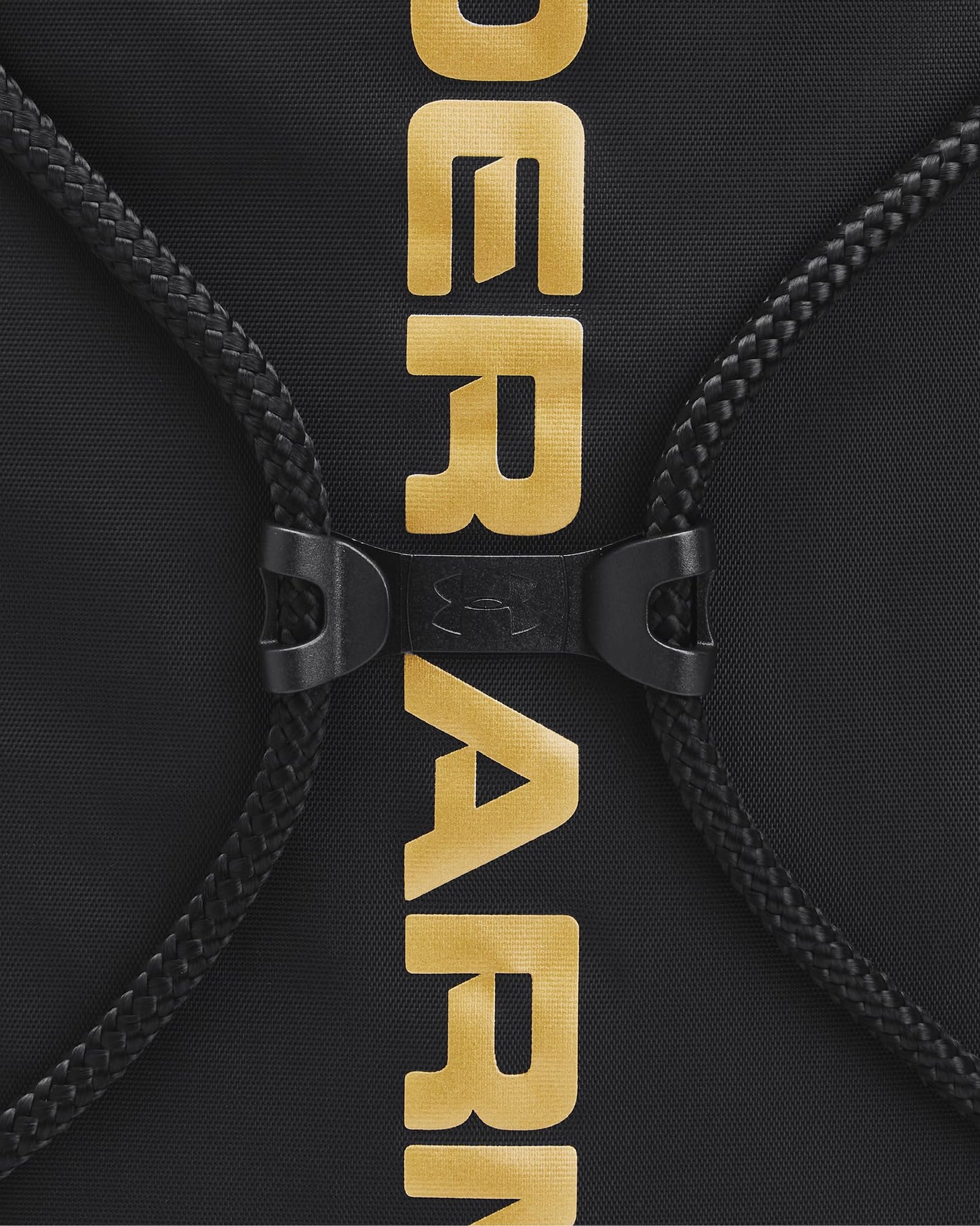 Under Armour Unisex-Adult Ozsee Sackpack , Black (010)/Metallic Gold , One Size Fits All