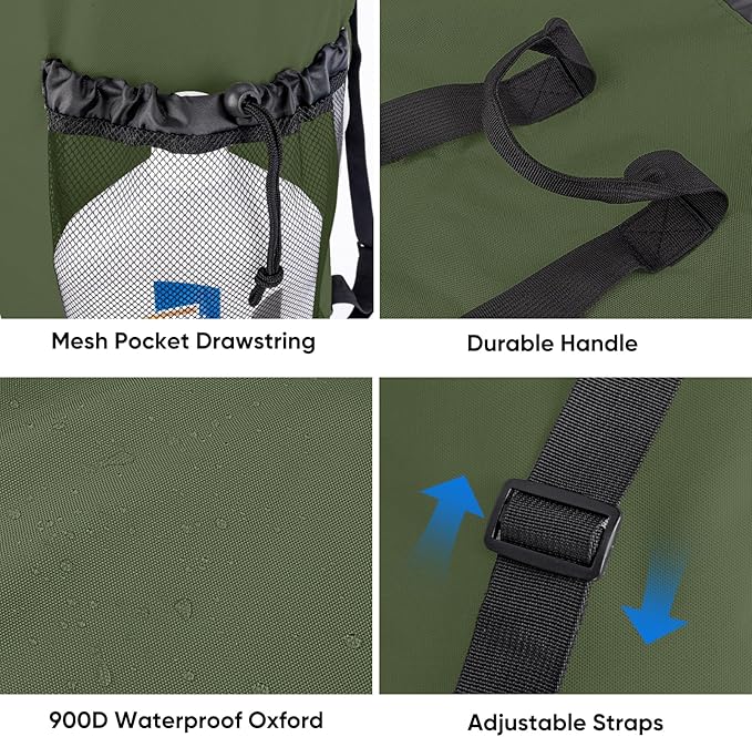 BALEINE 120L Laundry Bag Backpack, 900D Oxford Fabric Large Travel Laundry Bags