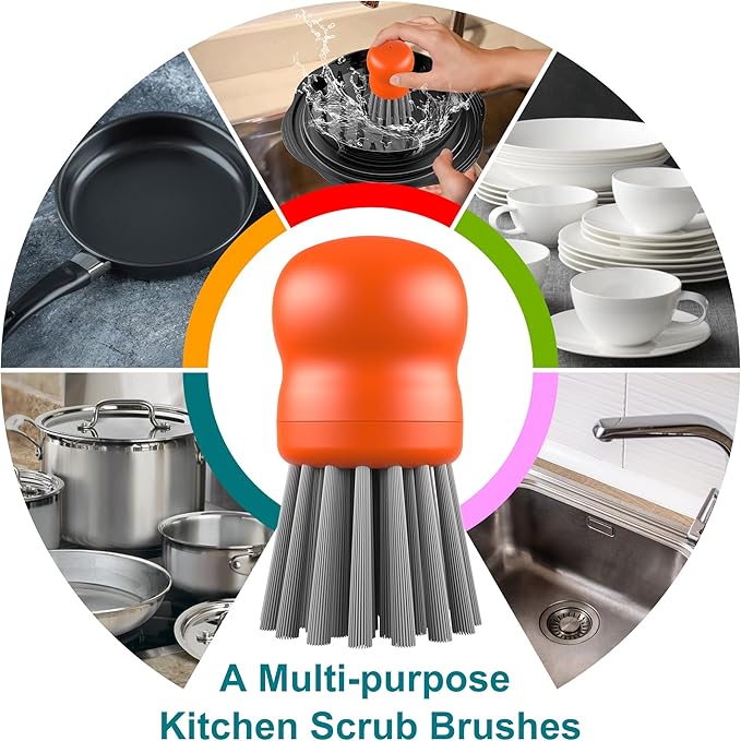 Mini Dish Brush for Cleaning Chicken Shredder, Palm Brush Dish Scrubber