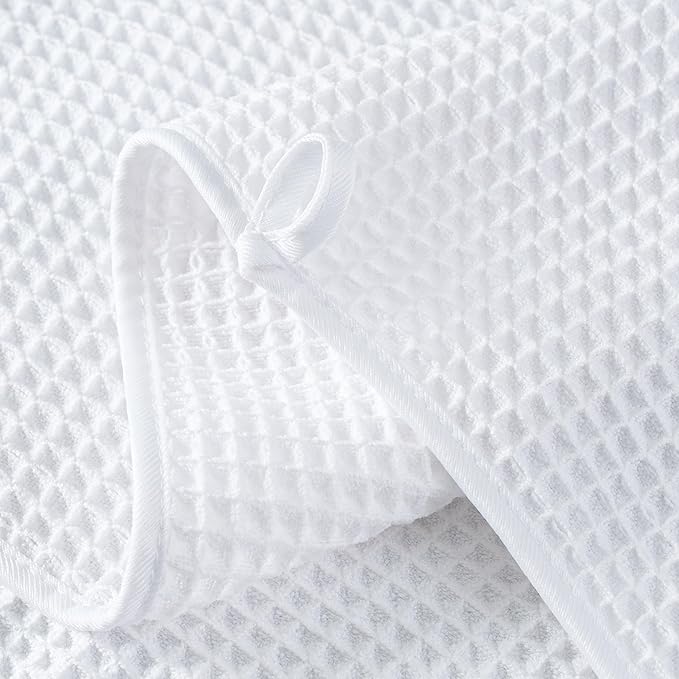 Microfiber Waffle Hand Towels, 4 Pieces, Fast Drying, Lint Free 430 GSM