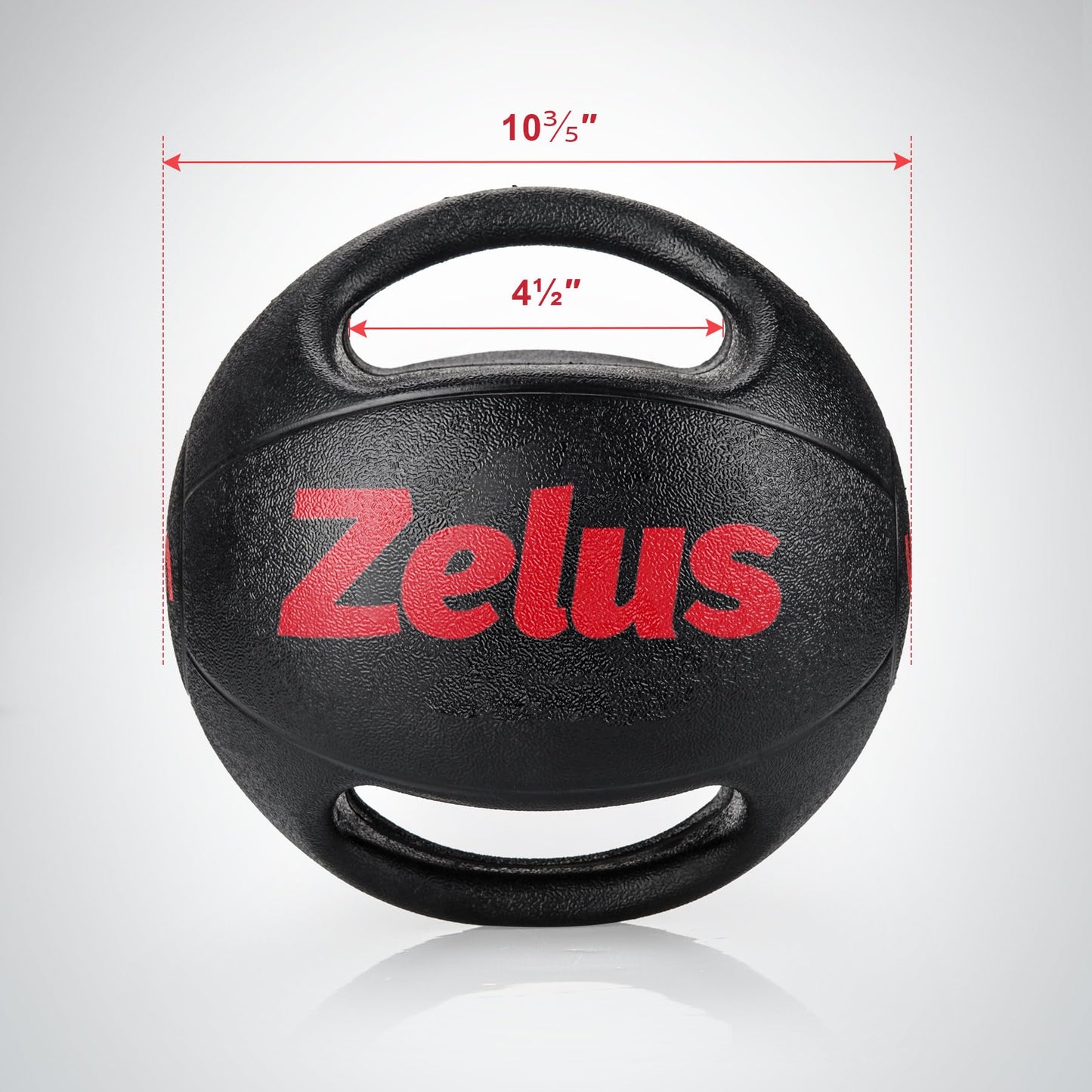 ZELUS Medicine Ball with Dual Grip| 20lb Exercise Ball |Weight Ball with Handles| Textured Grip Exercise Ball |Strength Training| Core Workouts