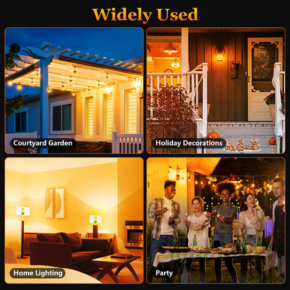 Y- STOP Upgraded LED Flame Light Bulbs, 4 Modes Flickering Light Bulb with Upside Down Effect, E26 Base Flame Bulb for Halloween Lights, Christmas Decorations Outdoor Indoor, Party Decor (4 Pack)