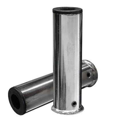 Pair of Chrome Olympic Adapters by Deltech Fitness