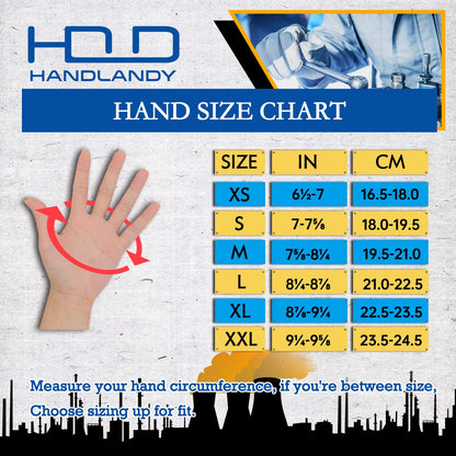 HANDLANDY Utility Work Gloves Mens & Women, Safety Mechanic Working Gloves Touch Screen, Flexible Breathable Yard Gloves (Medium, Blue-Men Size)