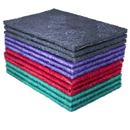 S&R Abrasive Pads 150x230mm – 12-Piece Set (P180, P320, P600, P800) – Flexible Sanding Pads for Metal, Wood, Steel & Stainless Steel – Multi-Grit Polishing & Surface Prep