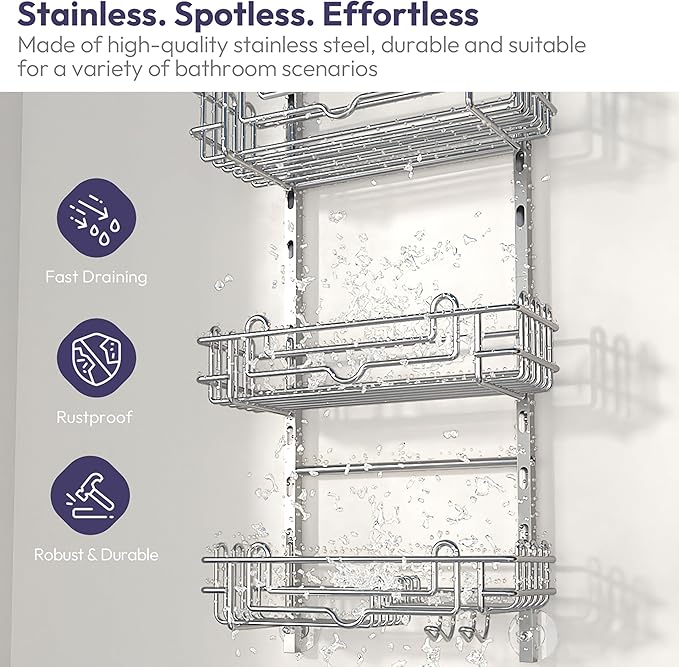 SWTYMIKI Shower Caddy Hanging Organizer