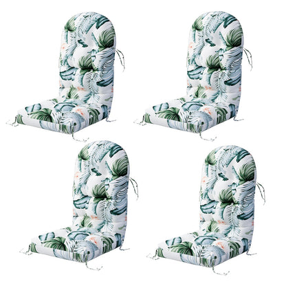 Sannwsg Adirondack Chair Cushion Set of 4, Rocking Chair Cushions, High Back Patio Cushions, Thickened Weather Resistant Patio Cushion with 6 Ties, Non Slip Fade & Waterproof