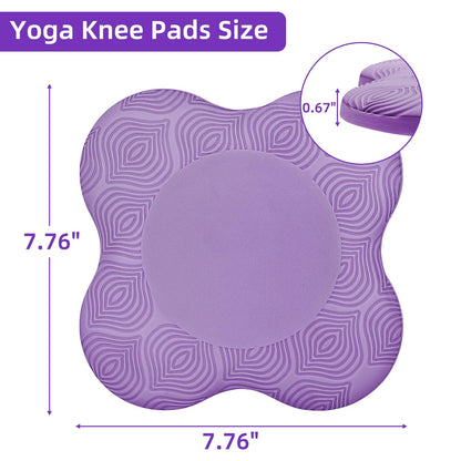 CarryEpic Yoga Knee Pads Set of 2 – Extra Soft Non-Slip Yoga Knee Pad Cushion for Knees Elbows Wrists – Pilates & Workout Knee Pads for Floor Exercises, Kneeling, Stretching, Fitness, Purple