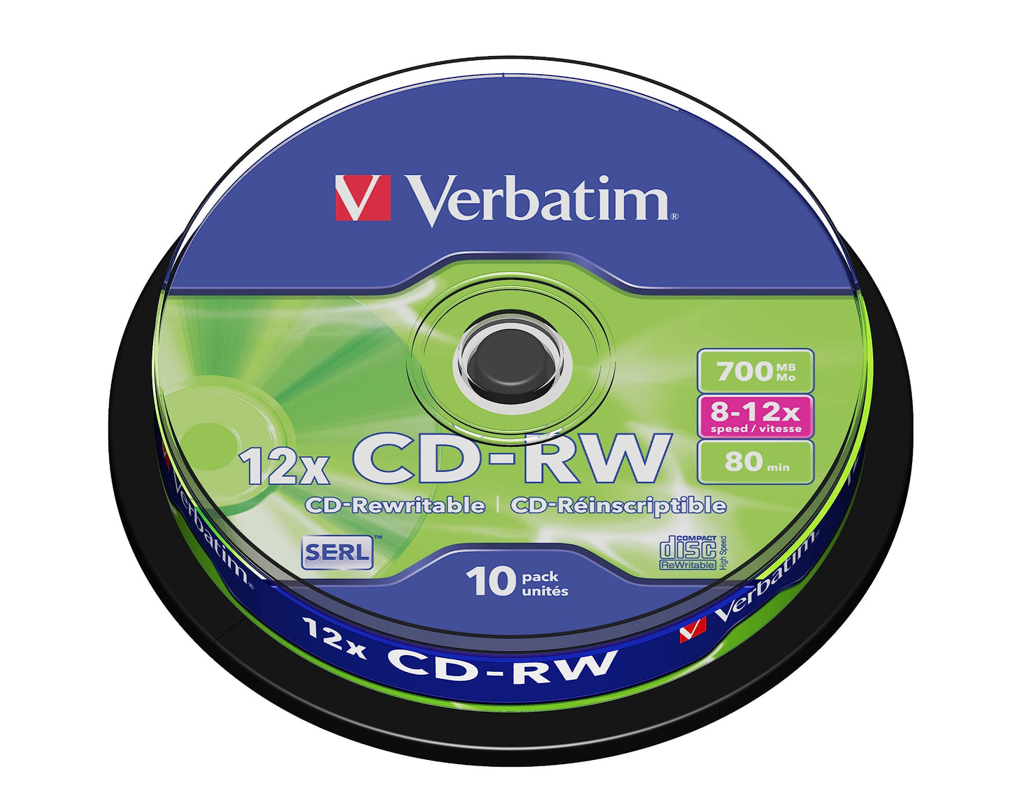 Verbatim 43480 12x CD-RW - 10 Pack Spindle