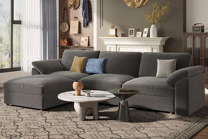 EASE MOOSE Oversized Sectional Modular Sofa, Large L Shape Sectional Couch Wide