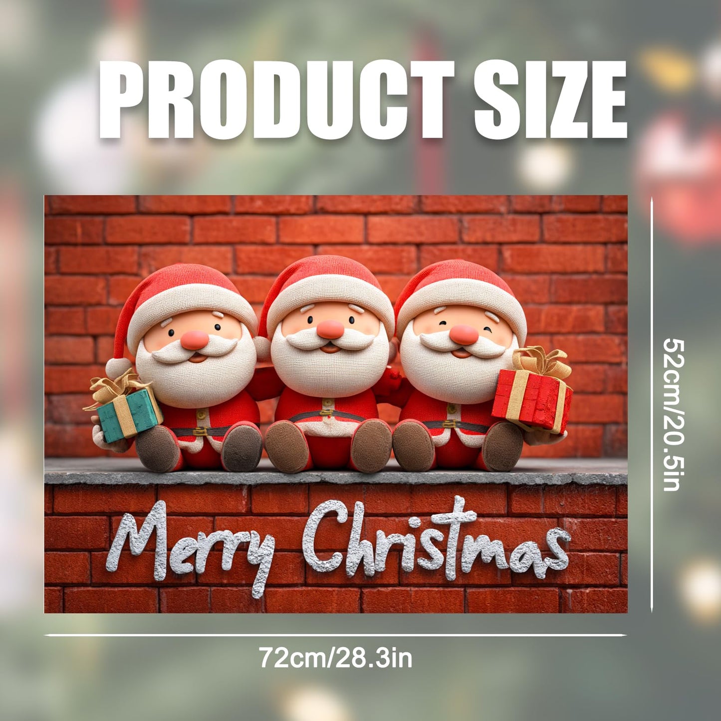 Nuxovilar Christmas Stove Top Cover 28.35×20.47inch, Santa Trio Stove Cover, Polyester & Diatom Mud Blend, Fun Pattern Festive Decor