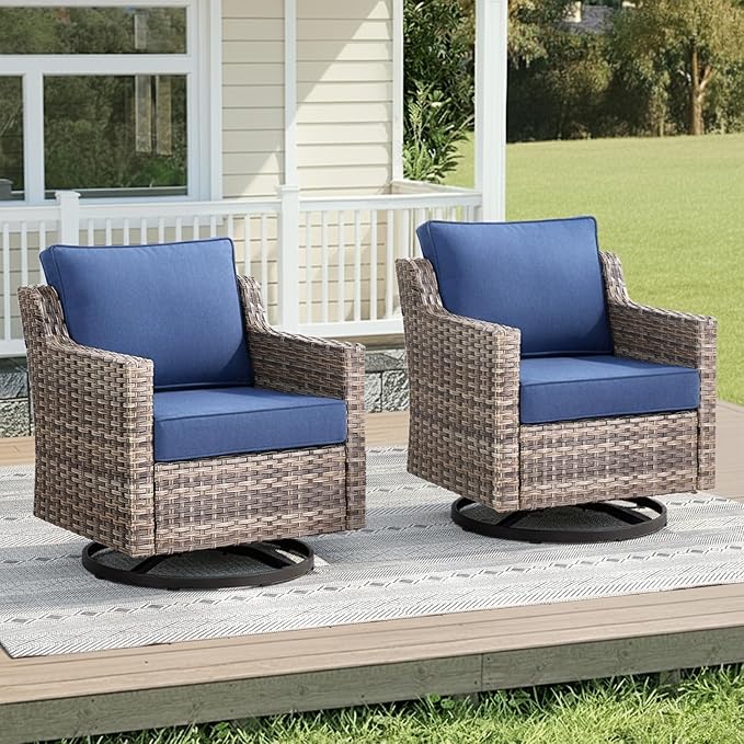 Outdoor Swivel Rocker Patio Chairs-High Back Wicker Swivel Rocker Patio Chairs