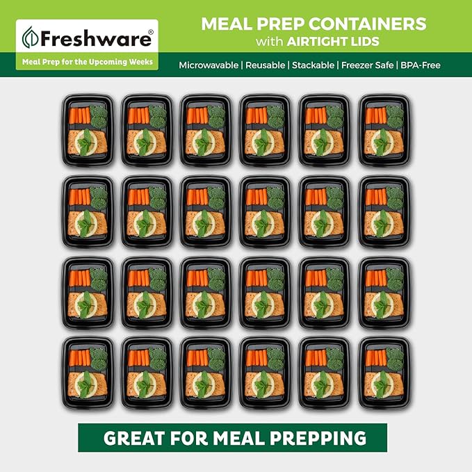 Freshware Meal Prep Containers 1 Compartment