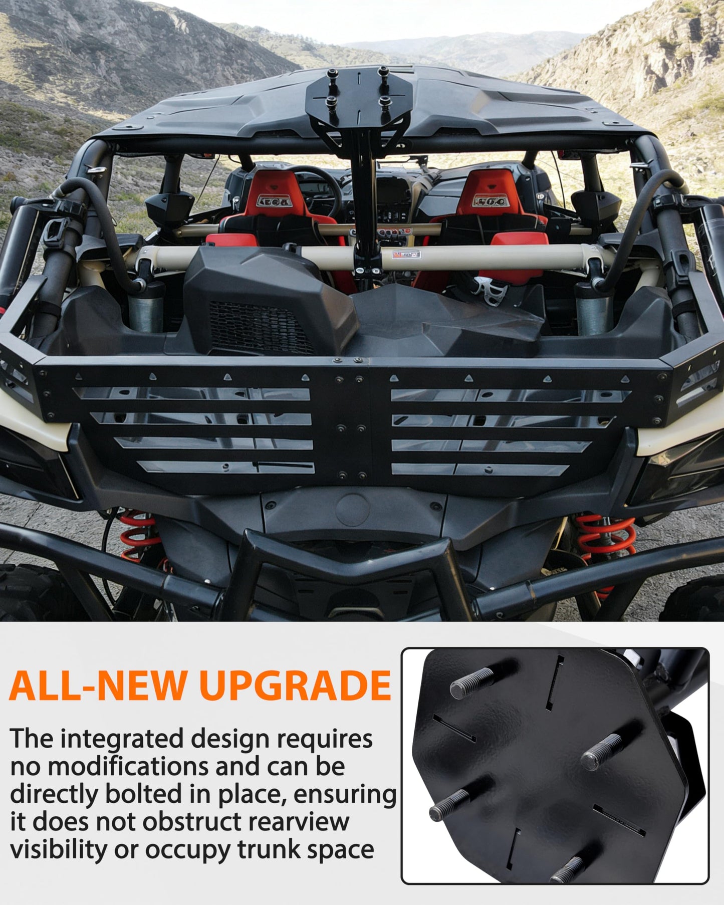 SAUTVS Heavy Duty Rear Spare Tire Carrier Mount Rack Holder for Can-Am Maverick X3 XDS XRS MAX Turbo RR 2017-2026 Accessories