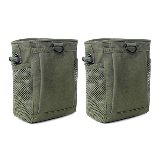Tactical Molle Drawstring Magazine Dump Pouch, Adjustable Military Utility Belt Fanny Hip Holster Bag Outdoor Ammo Pouch (CP)