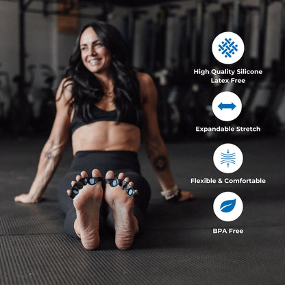 The Toe Spacer FLEX | Recovery from the Ground Up, Correct Bunions, Plantar Fasciitis, & Correct Toes | Adjustable Unisex Toe Spacer, perfect for first time users - Relieve Foot Pain and Tension