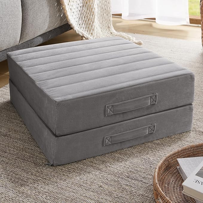 Codi High Density Foam Floor Pillow 2 Sets, Large Meditation Cushions Seating