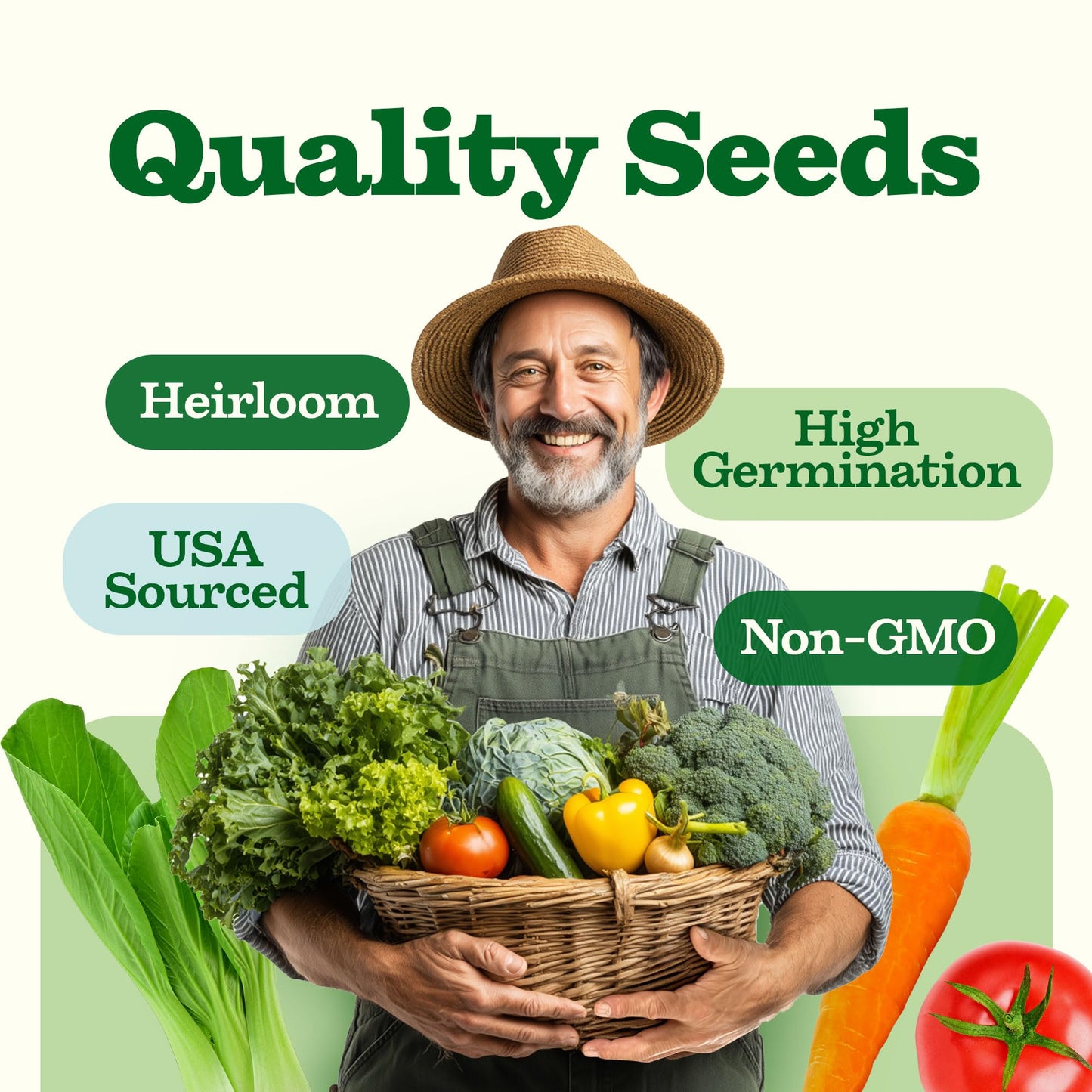 32 Heirloom Vegetable and Fruit Seeds for Planting - 16,000+ Seeds | Non-GMO Survival Seed Vault | High Germination | 32 Varieties of Vegetable Seeds for Your Home Survival Garden
