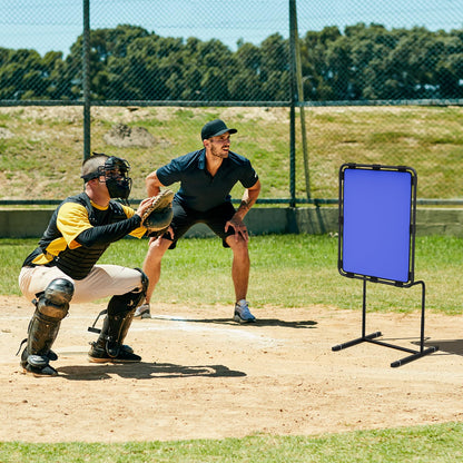Baseball Strike Zone Target for Plastic Balls Adjustable Height Pitching Target Strike Zone, Blue