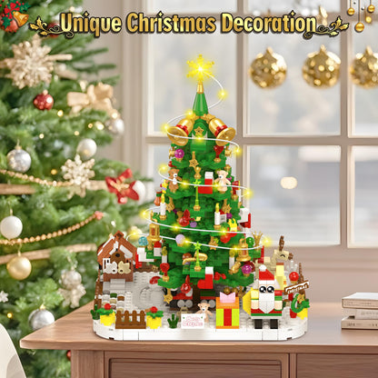Advent Calendar 2025 Adult, 1088 Pieces Christmas Tree Building Kit with Led Light, 24 Days Christmas Countdown Christmas Tree Building Toy Set, Ideal Xmas Gift Toy for Teen Boy