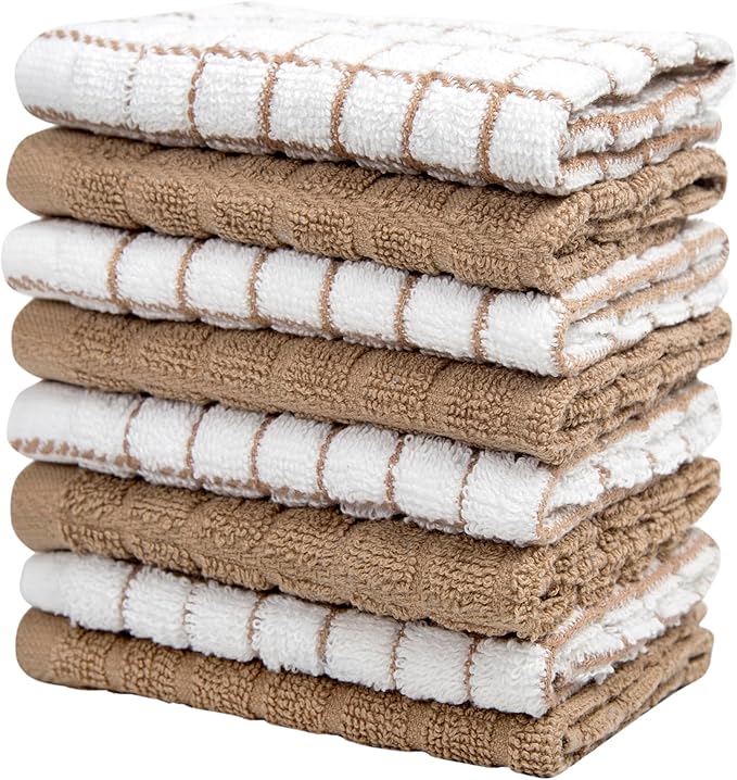 Bumble Dish Cloths | 12" x 12" | 100% Cotton Kitchen Towels | 405 GSM | Soft