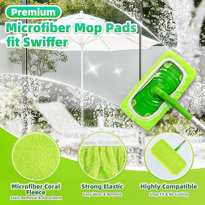 Reusable Mop Pads fit Swiffer Sweeper Mop