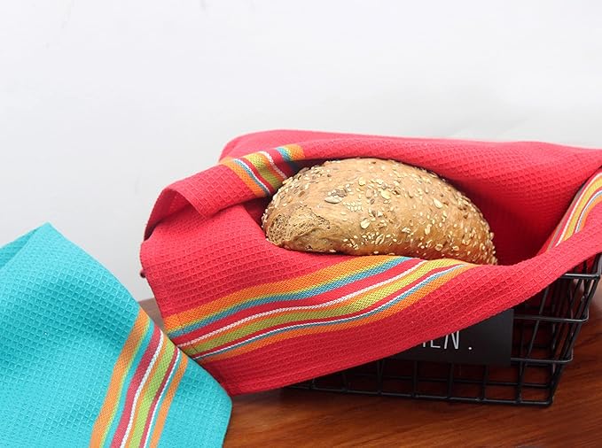 COTTON CRAFT Salsa Stripe Kitchen Towel