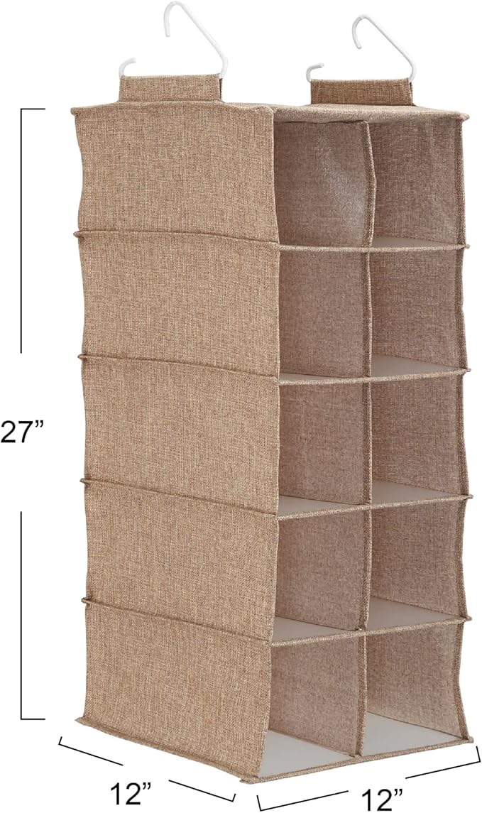 Household Essentials 10 Pocket Hanging Shoe Closet Organizer