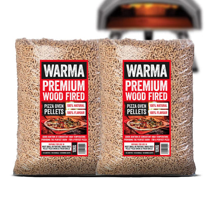 2 x 10kg Bags Eco Premium Pizza Oven Wood Pellets 100% Natural - Easy to Light - Suitable for Ooni Uuni Ninja Nero Dellonda Outdoor Garden Cooking Pellet Operated Stoves Wood Fired Grill Pizza Ovens