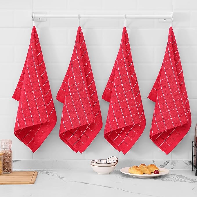 Mordimy 100% Cotton Terry Cloth Kitchen Towels, Super Soft and Absorbent Dish