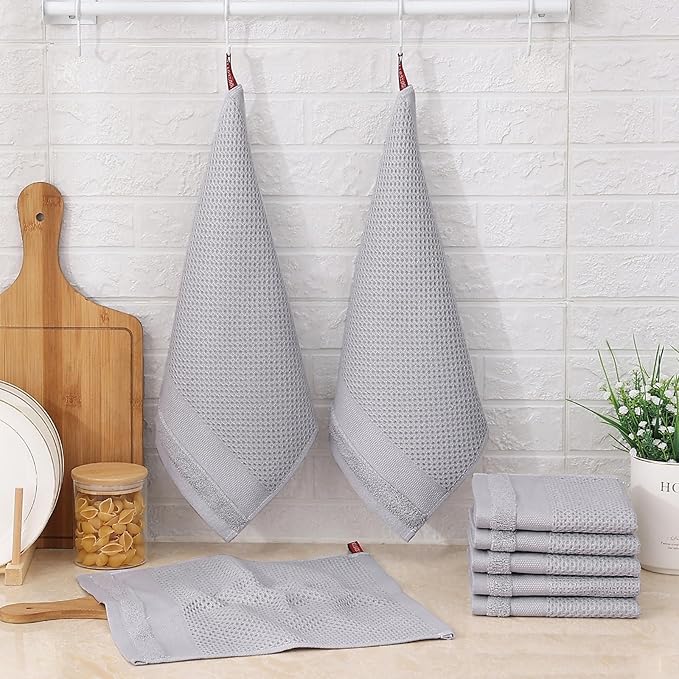 Homaxy 100% Cotton Dish Cloths, 12 Pack