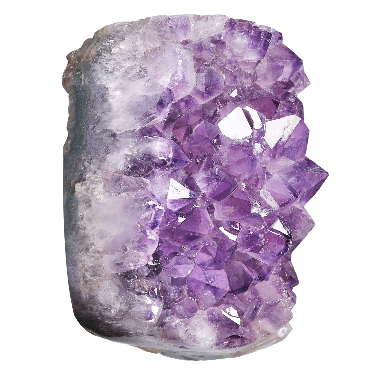 Amogeeli Natural Amethyst Crystal Geode Cluster Specimen for Home Decor, Mineral Raw Stone for Collection