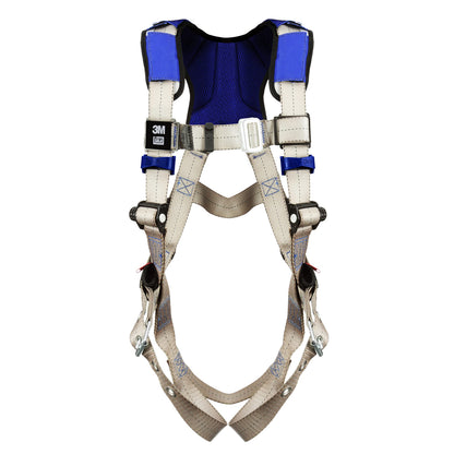 3M DBI-SALA ExoFit X100 Comfort Vest Safety Harness Fall Protection, OSHA, ANSI, General Purpose, 1 D-Ring, Tongue Buckle Leg Strap, Pass-through Chest Buckle, Zinc Plated Steel, 1401004, 2X