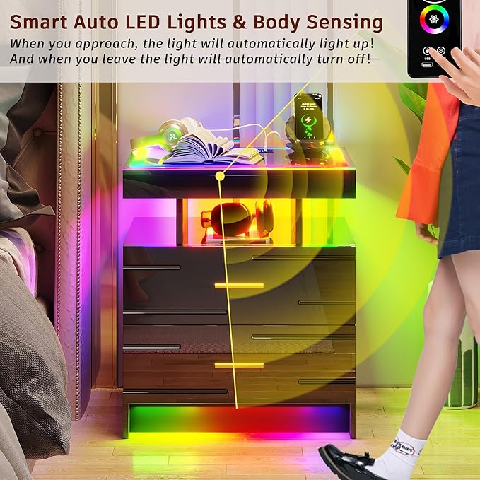 WOOVIVS Nightstand Set of 2