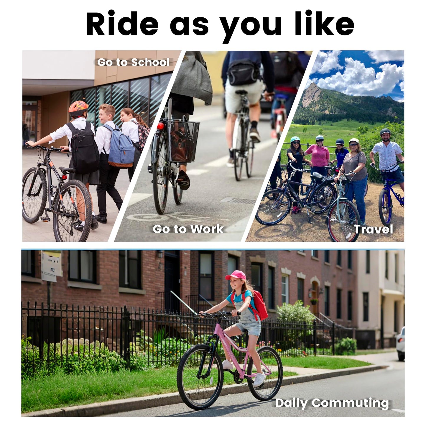 HIWORK Mountain Bike 26 Inch, High Density Carbon Steel Frame Girls Bike with 21-Speed Front Suspension Dual V-Brakes, Bike for Teenagers Girls Womens Bicycle | Pink