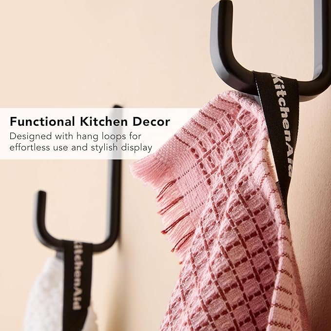 KitchenAid Gourmet Series Gridlines Kitchen Towels 3-Pack Set, 100% Cotton