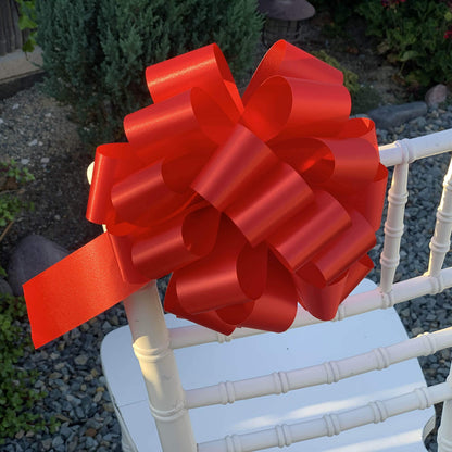 Gold, White, Green, Blue, Red Pull Bows for Gifts - 9" Wide, Set of 5, Christmas, Presents, Gift Basket, Birthday, Holiday Embellishments, Office, Fundraiser, Wreath, Swag, Easter