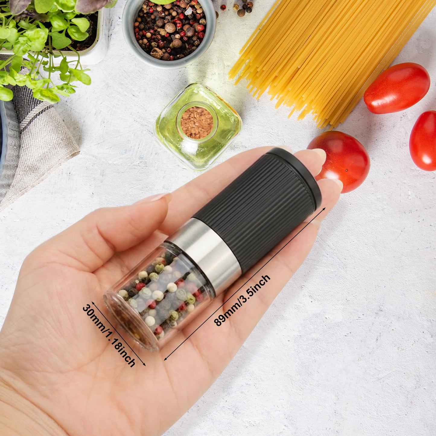 4-Piece Mini Salt and Pepper Grinder Set