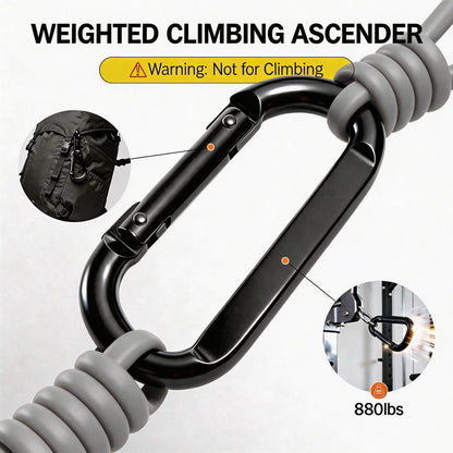 Resistance Band Door Anchor with 880LBS Carabiner | Heavy Duty Workout Strap for Home Gym, Outdoor & Physical Therapy Training | Fits All Loop Bands & Exercise Tubes