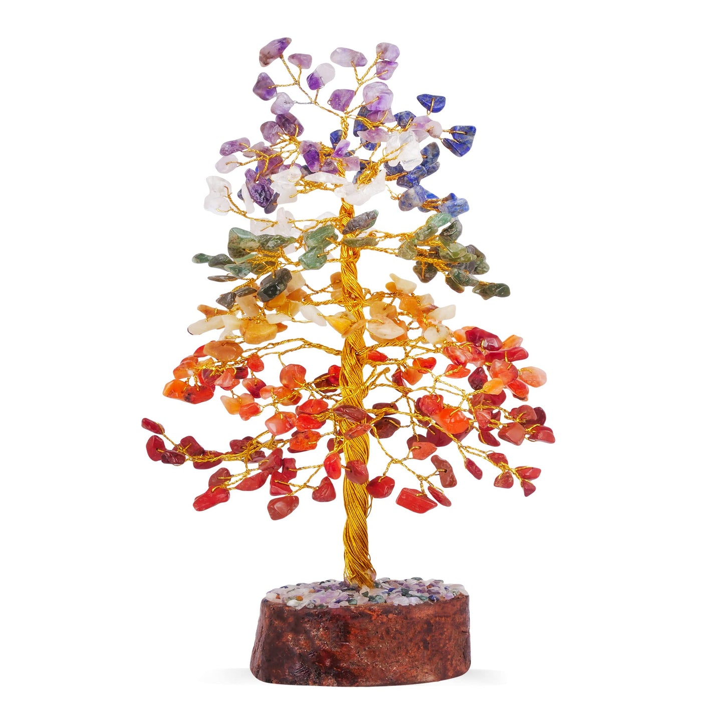 Seven Chakra Tree - Crystal Tree for Positive Energy - Tree of Life - Charkas Crystals - Gem Tree - Spiritual Decor - Feng Shui Crystals and Stones - Chakra Decor - Crystal Bonsai Tree - Gifts