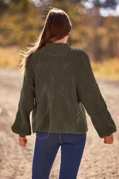 PRETTYGARDEN Women's Fall Oversized Pullover Sweaters Casual Crewneck Long Sleeve Chunky Cable Knit Tops Winter Clothing