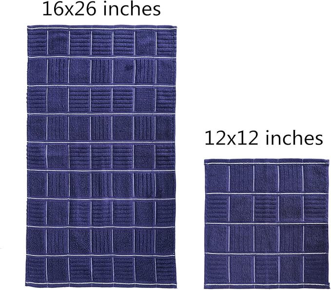 Glynniss Kitchen Towels and Dishcloths Set, Four Dish Towels 16x26 Inches