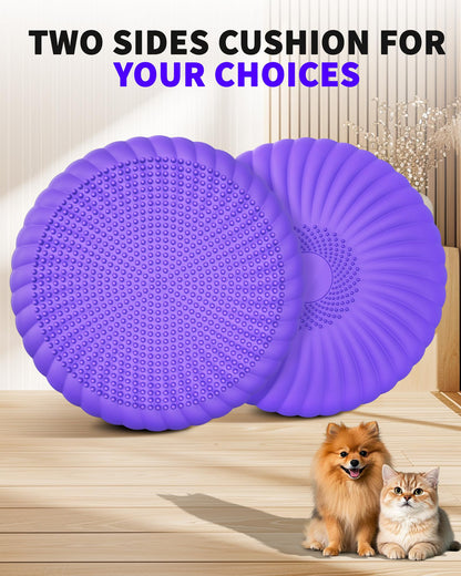 Wobble Cushion with Inflation Pump - Wobble Disk Balance Disc Wiggle Seat for Sensory Kids, Balance Pads (Purple)