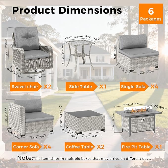 10-Seat Outdoor Wicker Patio Furniture Set