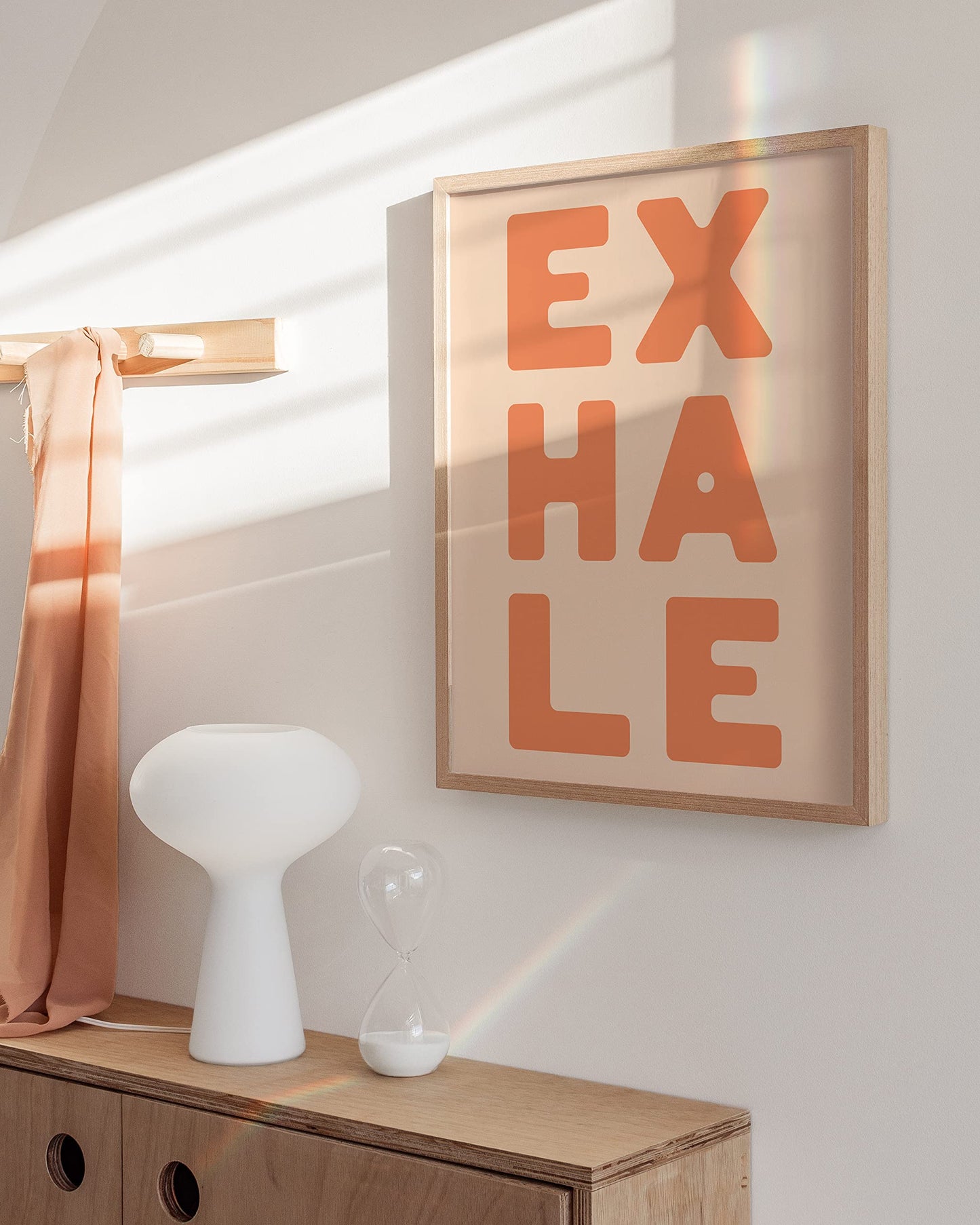 HAUS AND HUES Inhale Exhale Wall Art and Yoga Poster - Inhale Exhale Prints and Yoga Quotes Wall Decor | Inhale Wall Art Poster Wall Decor Meditation Art | Unframed 12"x16"