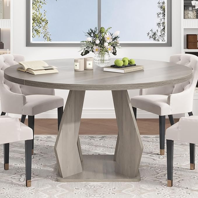 IBF Round Dining Table, Farmhouse Pedestal Dining Tables