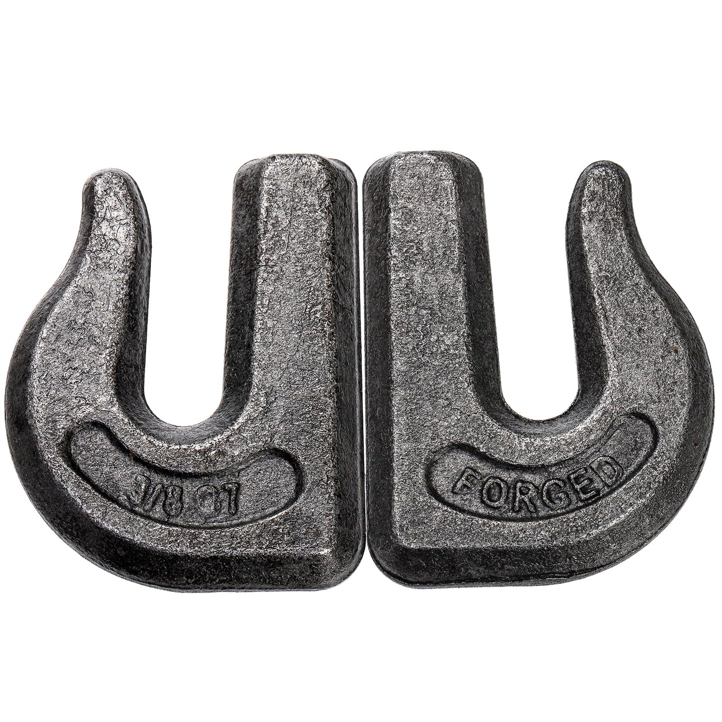 SOUJOY 6 Pack Weld on Grab Hook, 3/8" Tractor Bucket Hooks, G70 Forged Clevis Weldable Tow Chain Hook for Chain Pulling and Lifting, Trailer Truck, Rigging, Car