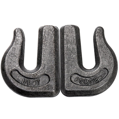 SOUJOY 6 Pack Weld on Grab Hook, 3/8" Tractor Bucket Hooks, G70 Forged Clevis Weldable Tow Chain Hook for Chain Pulling and Lifting, Trailer Truck, Rigging, Car