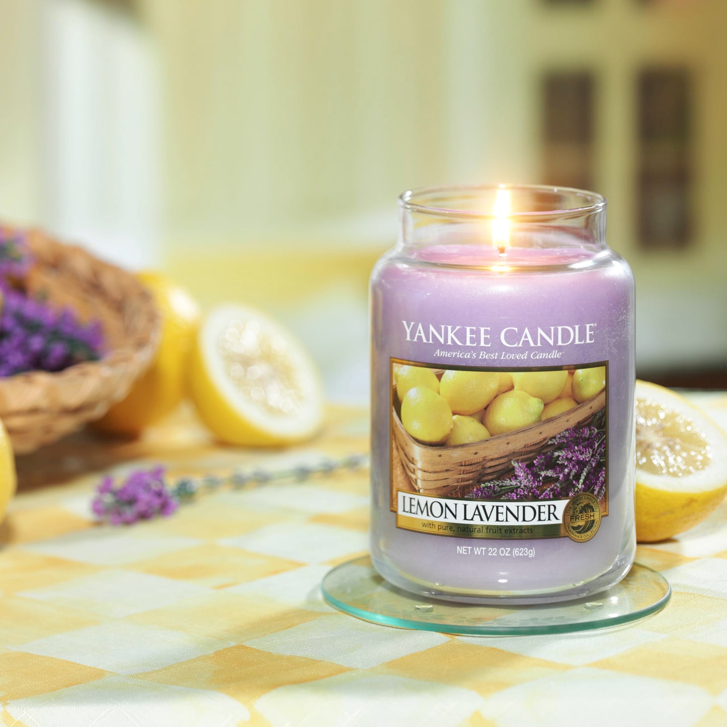 Yankee Candle Scented Candle | Lemon Lavender Large Jar | Long Burning Candles: up to 150 Hours | Perfect Gifts for Women